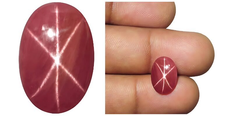 6.66 Carat Natural Star Ruby Unheated And Untreated Mined in Vietnam
