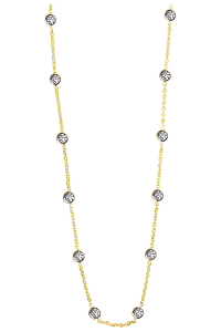 Diamonds By The Yard Necklace, 4.11ct Total In 14k Yellow Gold