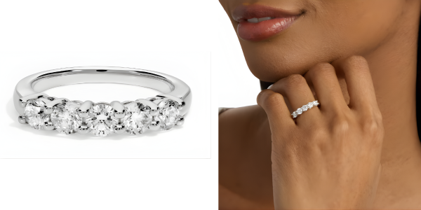 Eternal Five Stone Diamond Ring In Platinum (1 Ct. Tw.)