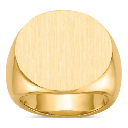 14k Yellow Gold Closed Back Men's Signet Ring