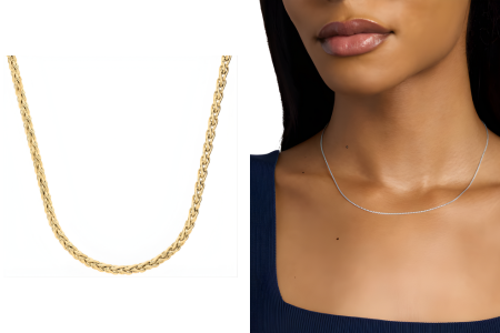 18 Inches Wheat Chain In 14k Yellow Gold (1.2 Mm)