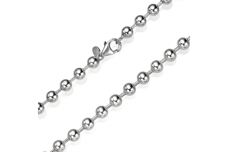 Solid Gold Statement Beaded Ball Chain Necklace