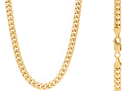 22 Inches Miami Cuban Link Chain In 14k Yellow Gold 6 Mm