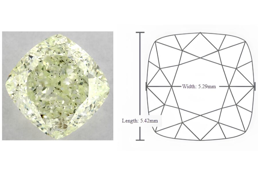 GIA 1.01 Carat Cushion Modified Green Diamond