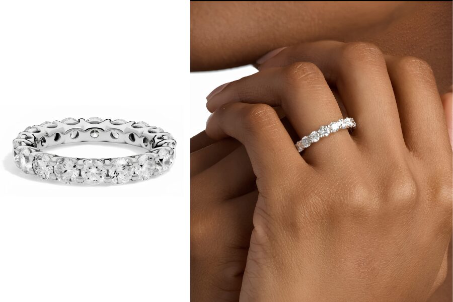 Diamond Eternity Ring In 14K White Gold