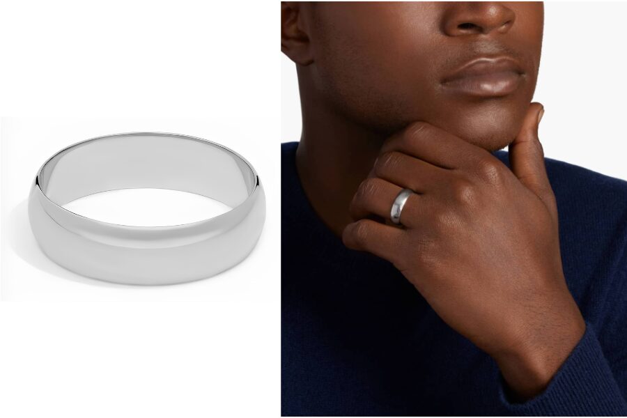 Classic Wedding Ring In 14K White Gold