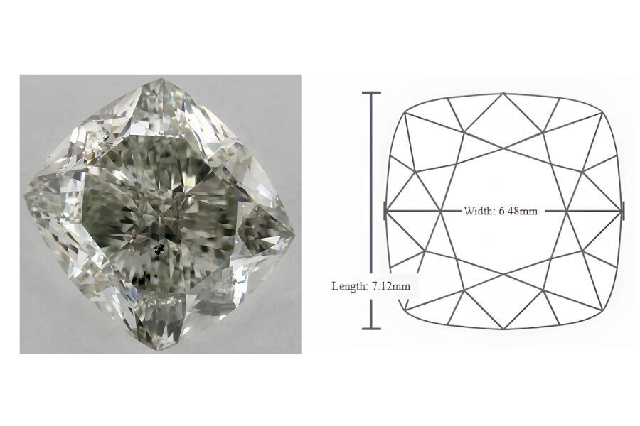 GIA 1.81 Carat Cushion Modified Green Diamond