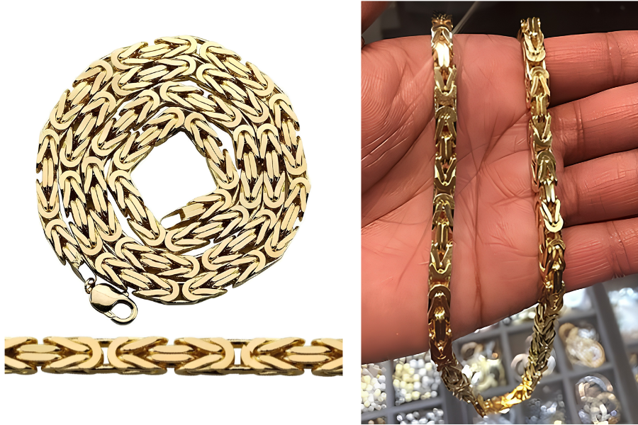 Byzantine 10K Yellow Gold Chain Unisex