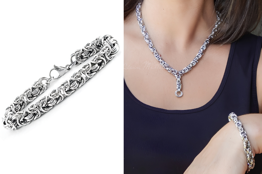 Handcrafted Byzantine Bracelet Stainless Steel