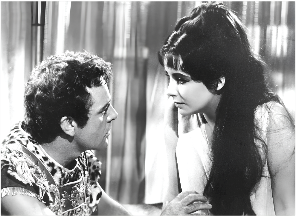Richard Burton and Elizabeth Taylor together in a 1963 publicity photograph