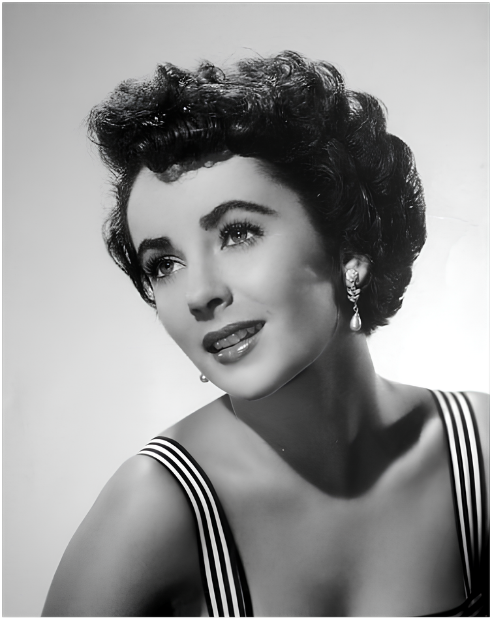 Studio publicity portrait of Elizabeth Taylor in 1950